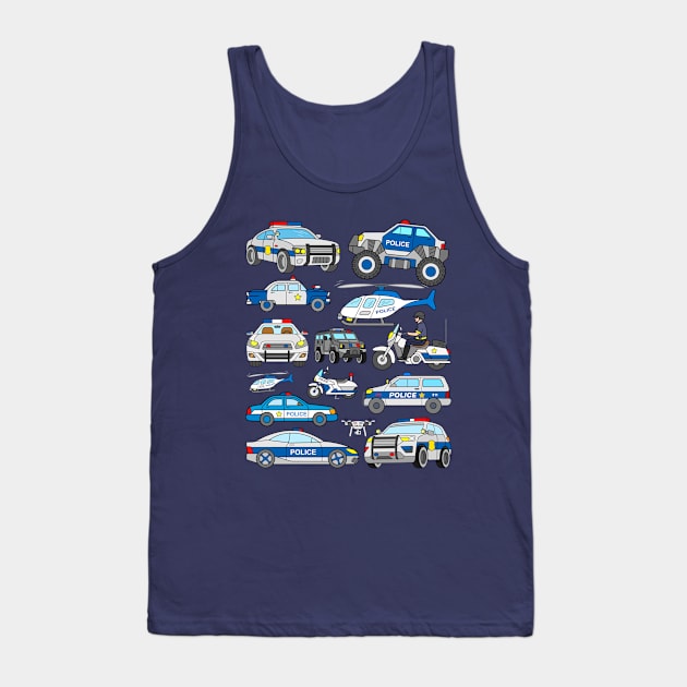 Police Car Design Tank Top by samshirts